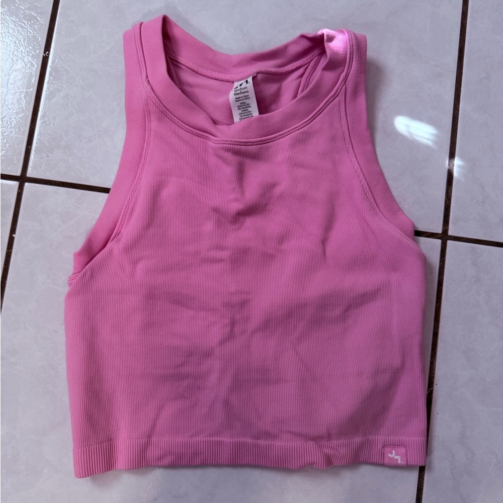 JoyLab Vibrant Pink Sleeveless Crop Top